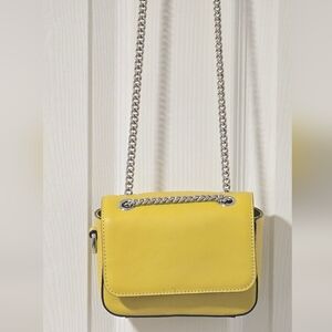 Banana Republic Mini Crossbody Bag, Lime/Yellow Leather